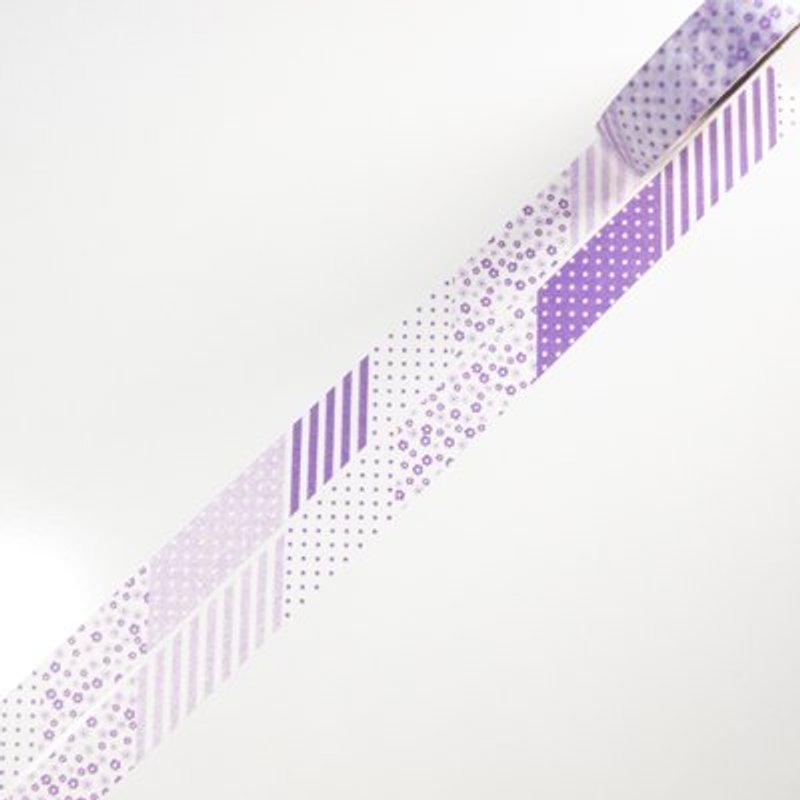 Aimez le style 和纸胶带 (01016 碎花拼布-紫) - 纸胶带 - 纸 紫色