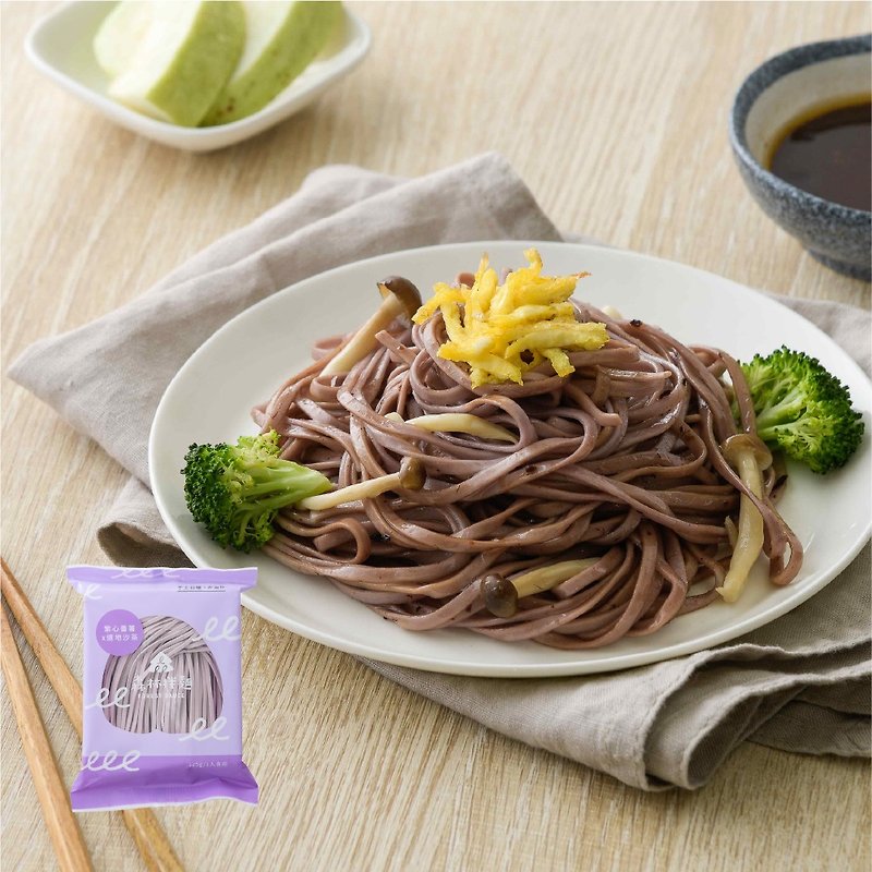 【 森林面食 】森林拌面 - 紫心蕃薯(细面)x道地沙茶(荤) 单包入 - 面/面线/米粉 - 新鲜食材 紫色