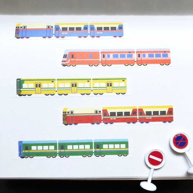铁道系列: 火车纸胶带 - 纸胶带 - 纸 多色
