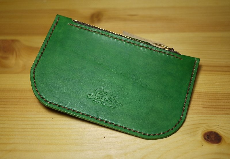 Leather Purse 皮革随身钱包 碧潭绿色 - 零钱包 - 真皮 绿色