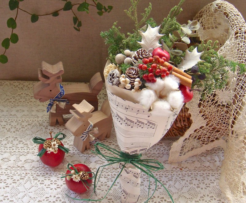 ✿圣诞节限定✿  圣诞礼物 圣诞装饰 干燥花束 - 植栽/盆栽 - 植物．花 绿色