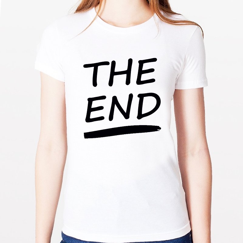THE END女生短袖T恤-2色 结束 文青 艺术 设计 时髦 文字 时尚 - 女装 T 恤 - 其他材质 多色