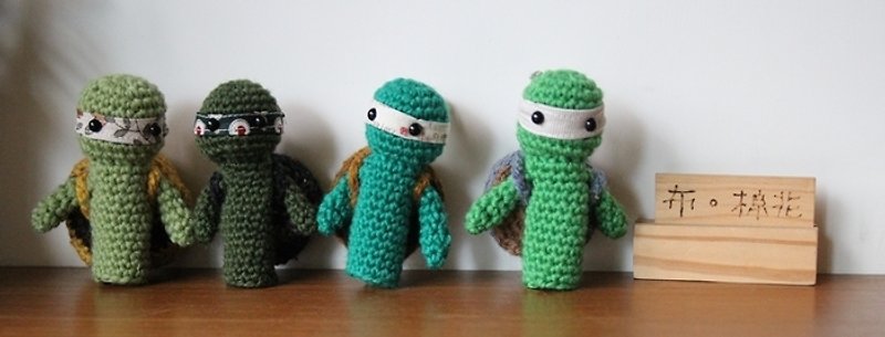 【布。棉花】毛线娃娃, 毛线 忍者龟, 手纸娃娃(单个) - 玩具/玩偶 - 其他材质 绿色