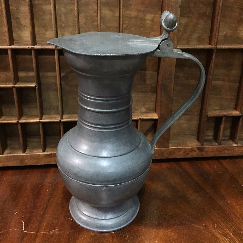 英国制 早期锡质水壶 - 茶具/茶杯 - 其他金属 灰色