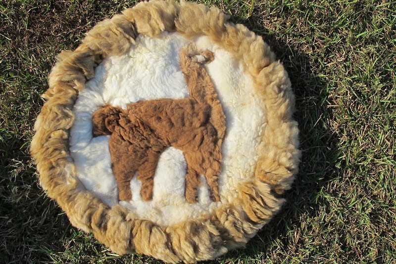 Alpaca 100% 毛料坐垫 挂毯-白咖 - 摆饰 - 其他材质 白色