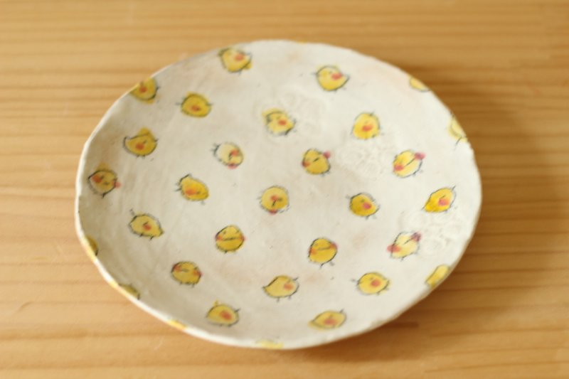 粉引きひよこのパスタ皿。 - 浅碟/小碟子 - 其他材质 黄色