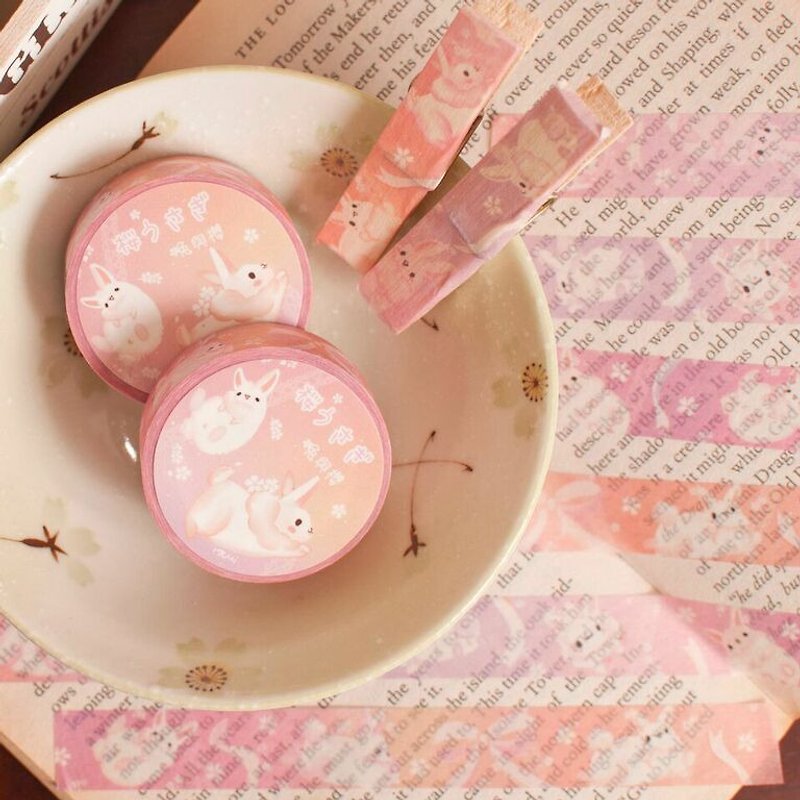 纸胶带*樱与兔 - 纸胶带 - 纸 粉红色