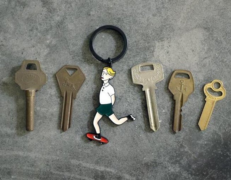 YIZISTORE运动系列钥匙圈 钥匙扣-滑板少年 - 钥匙链/钥匙包 - 其他金属 