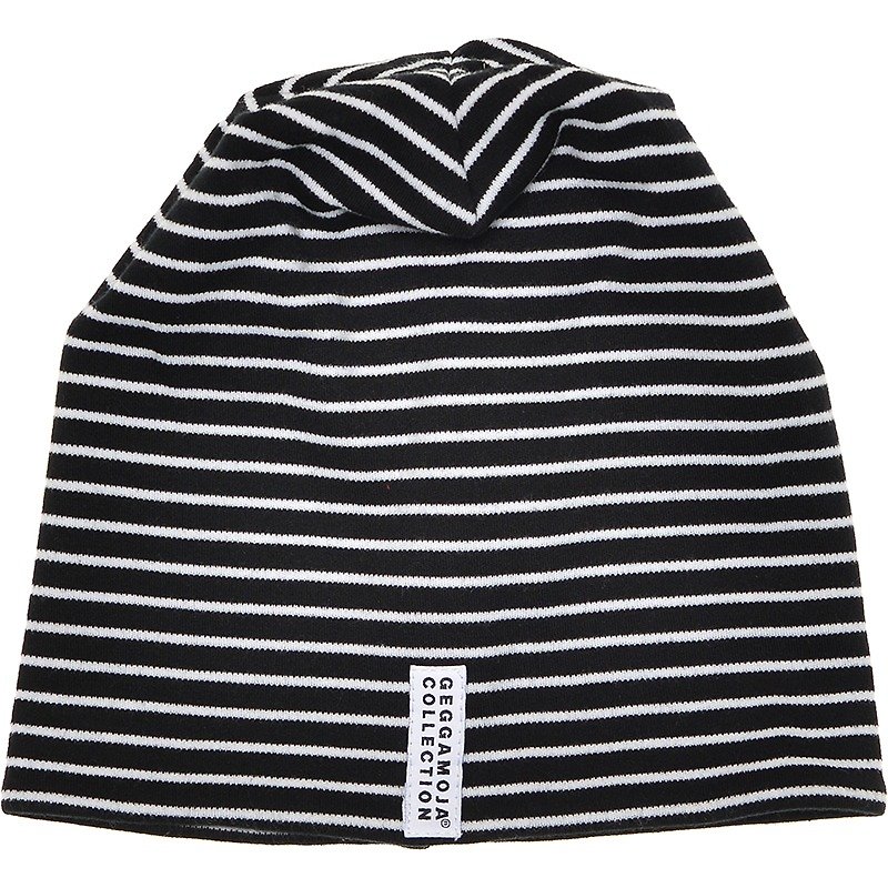 【北欧童装】瑞典有机棉童装儿童帽子 5岁至6岁 黑/白色 - 婴儿帽/发带 - 棉．麻 黑色