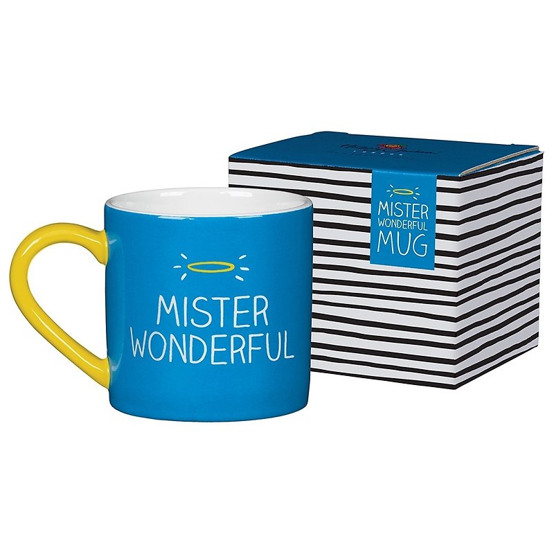 英国彩色文字趣味设计MISTER WONDERFUL(美好先生)马克杯-现货 - 咖啡杯/马克杯 - 其他材质 蓝色