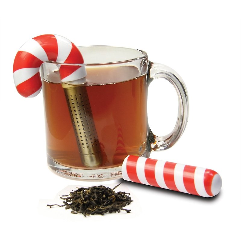 【DCI】糖果拐杖滤茶器 - 茶具/茶杯 - 其他金属 红色