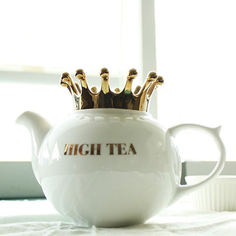 做自己的国王 皇冠 茶壶 1000ml - 过年礼品 - 茶具/茶杯 - 瓷 白色