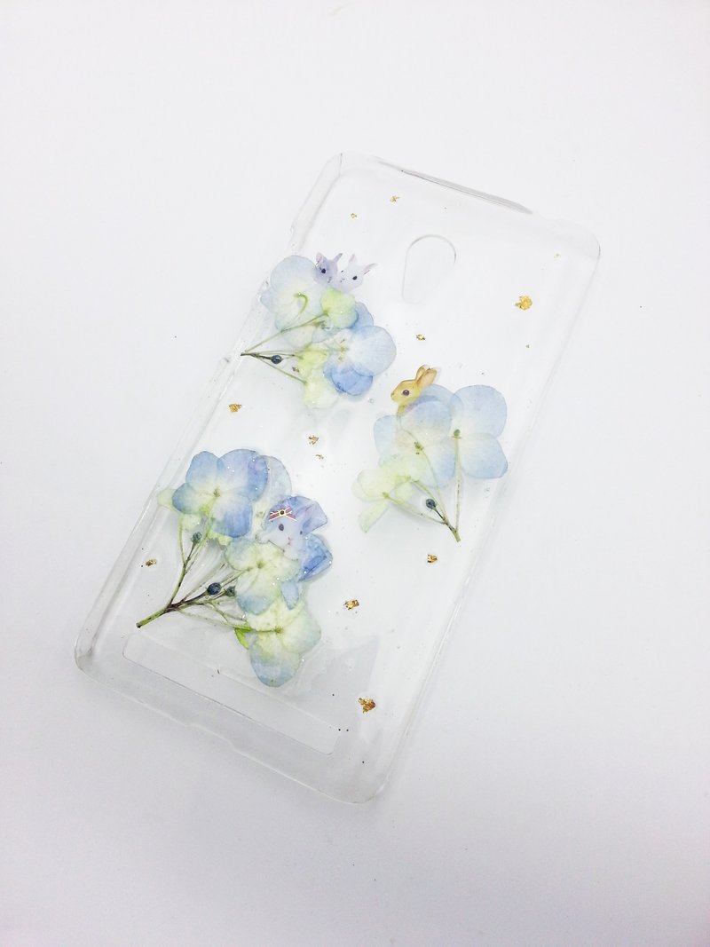 【Lost and find】兔子们 绣球 phone case手机壳 - 手机壳/手机套 - 塑料 蓝色