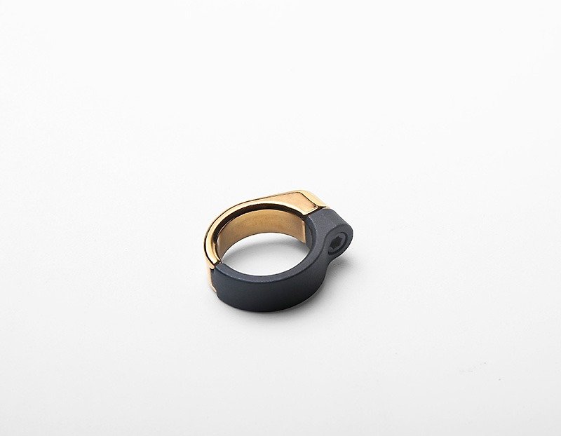 Drilling Lab - CLAMP不锈钢戒 Type A(黑金) - 戒指 - 其他金属 