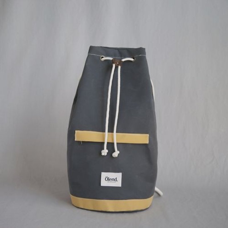 |西班牙手工制作| Ölend Tramuntana 帆布|棉绳|拼接 后背包 (Grey 浅灰色) - 后背包/双肩包 - 其他材质 灰色