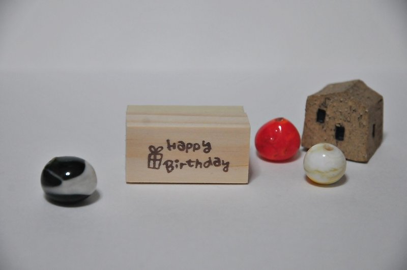 手刻印章 / 文字系列 / Happy Birthday - 印章/印台 - 塑料 