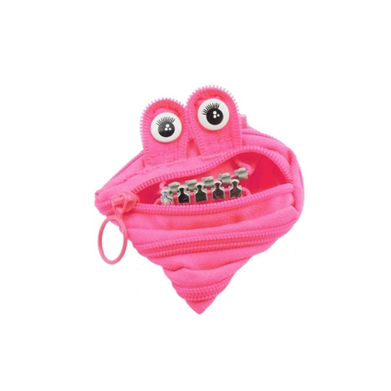(5折出清)–Zipit 怪兽拉链包钢牙版(小)-萤光粉 - 零钱包 - 其他材质 粉红色