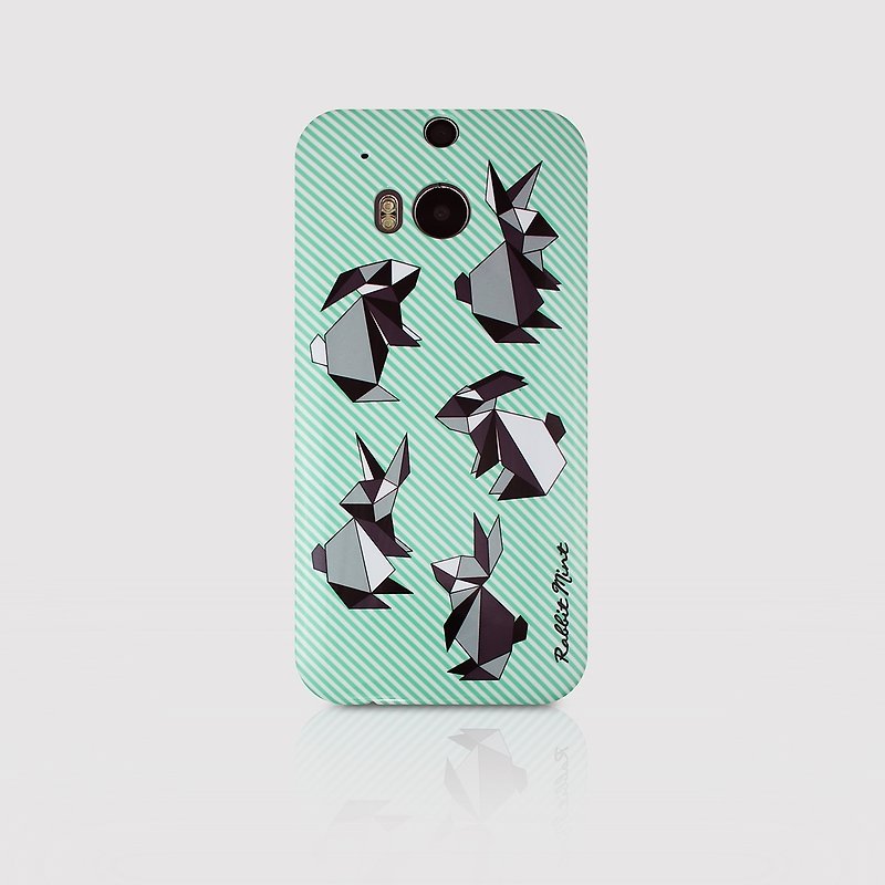 (Rabbit Mint) 薄荷兔手机壳 - 摺纸兔系列 - HTC One M8 (P00068) - 手机壳/手机套 - 塑料 绿色