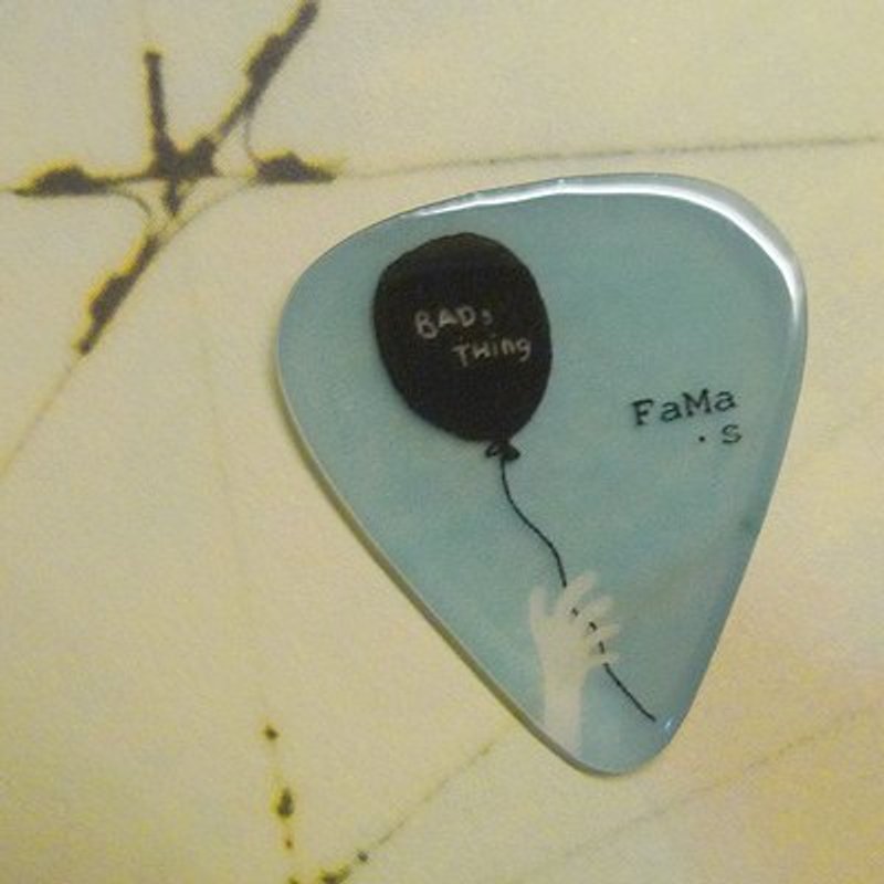 FaMa's Pick吉他弹片 坏事儿随风去 附小卡 - 项链 - 树脂 蓝色