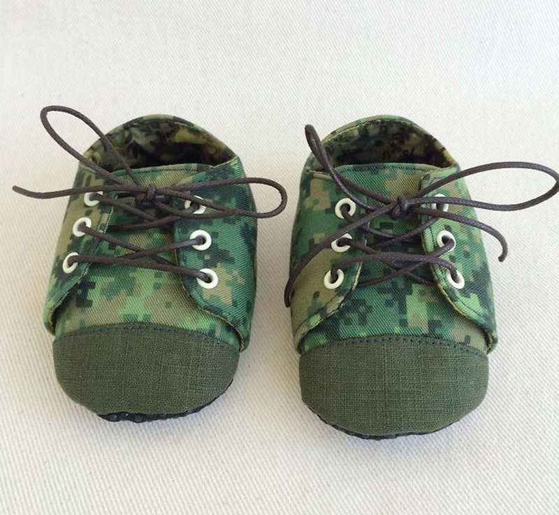 Va手工童鞋系列 数位迷彩小布鞋 - 童装鞋 - 其他材质 绿色
