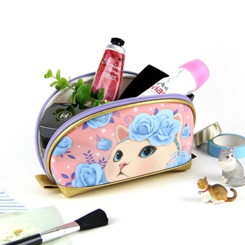 Jetoy, 甜蜜猫 砰砰  第三代 化妆包_Blue rose (j1507302) - 化妆包/杂物包 - 防水材质 多色