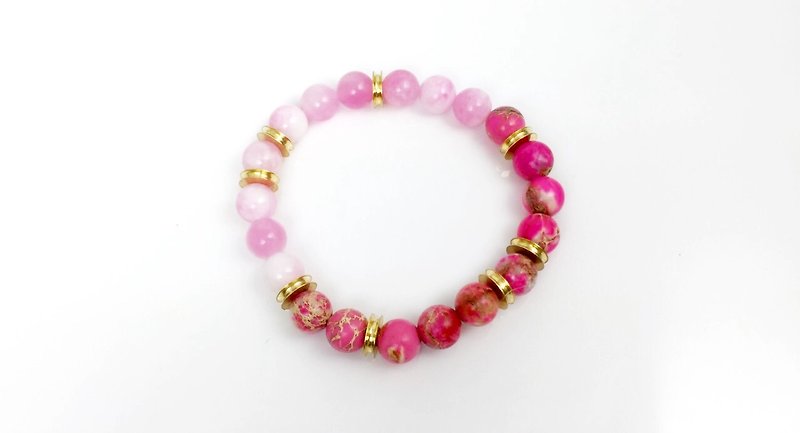 “粉红 x 桃红” - 手链/手环 - 其他材质 粉红色