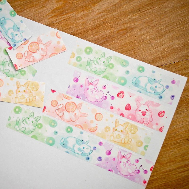 纸胶带*水果拼兔 - 纸胶带 - 纸 多色
