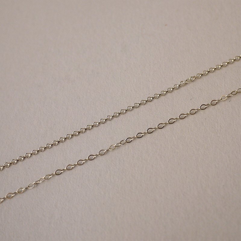 925纯银16寸成链 / 单链 / 可选购自行搭配坠饰 - 项链 - 其他金属 灰色