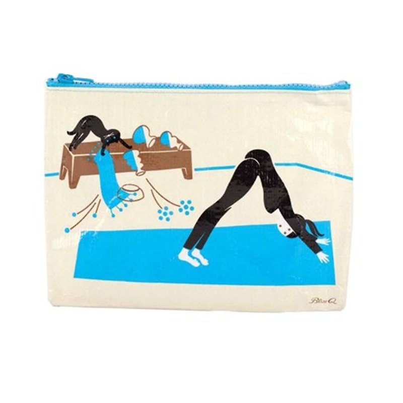 Blue Q 拉链袋 - Me-Om 花猫瑜珈 - 化妆包/杂物包 - 其他材质 