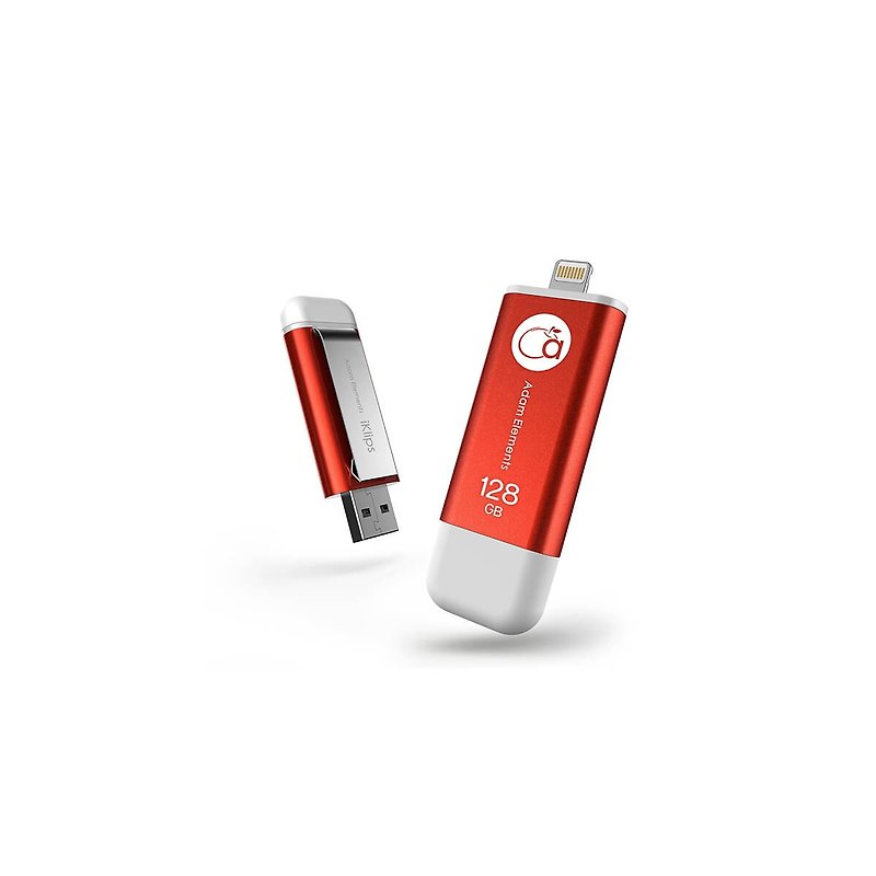 iKlips 苹果iOS USB3.1双向随身碟128GB 红 - U盘 - 其他金属 红色