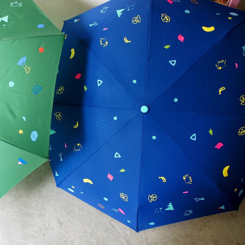 卫星、小狗、宇宙蓝色一切雨伞 现货 - 雨伞/雨衣 - 防水材质 蓝色