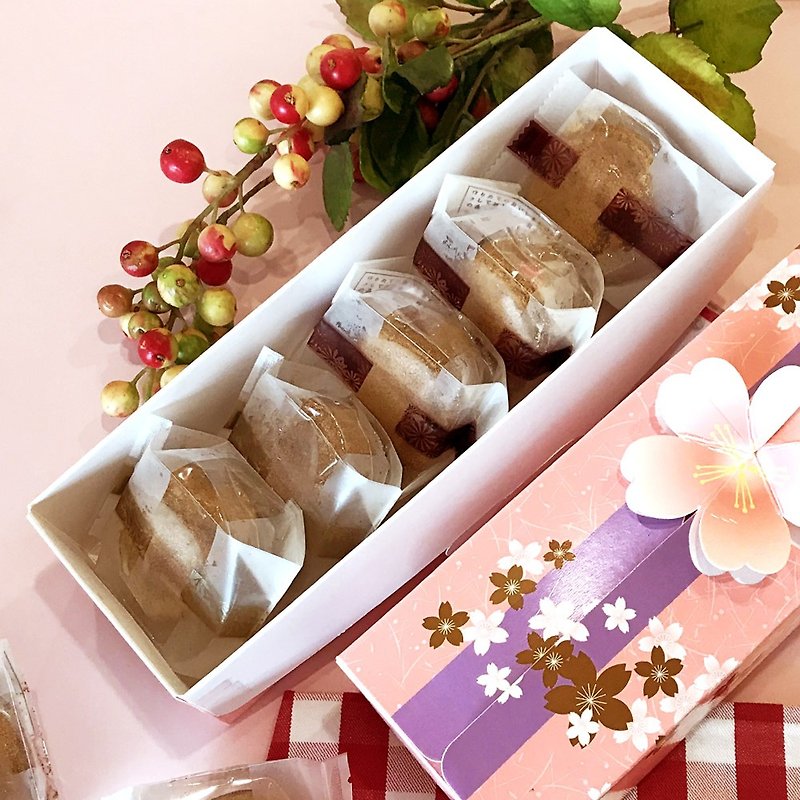 艾波索【樱花礼盒A款】日式冲绳黑糖麻糬礼盒6入 - 蛋糕/甜点 - 新鲜食材 咖啡色