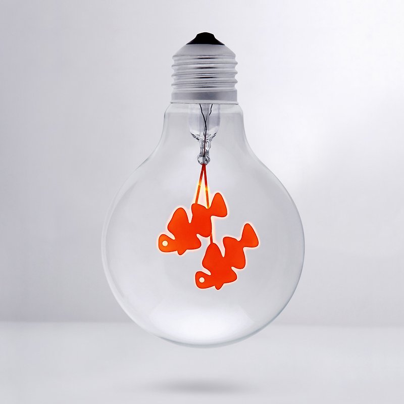 DarkSteve“演活生命”- 设计师灯泡 - 自由双鱼球灯泡 Edison-Style 爱迪生灯泡: 1 个 (纯灯泡) - 灯具/灯饰 - 玻璃 红色