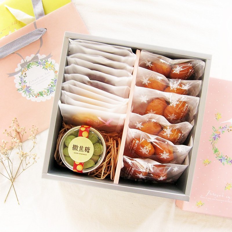 【伴手礼盒】福真 - 手工饼干礼盒 - 蛋糕/甜点 - 新鲜食材 粉红色