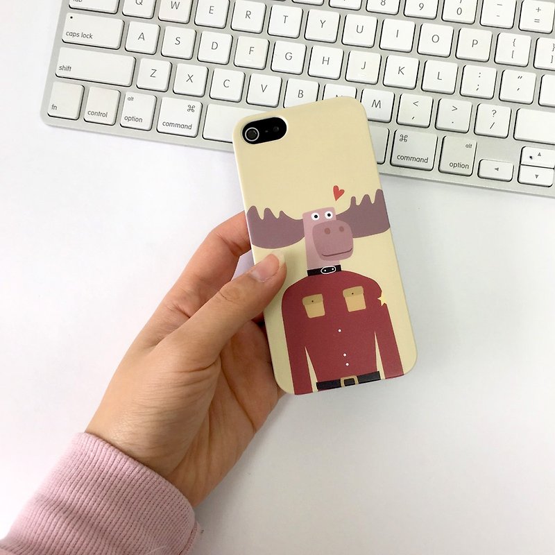 香港原创设计 可爱马鹿动物图案 iPhone Samsung 透明手机保护壳 - 手机壳/手机套 - 塑料 