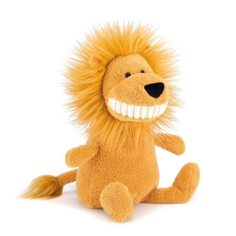 Jellycat Toothy Lion 暴牙艾力克狮 36cm - 玩偶/公仔 - 棉．麻 橘色