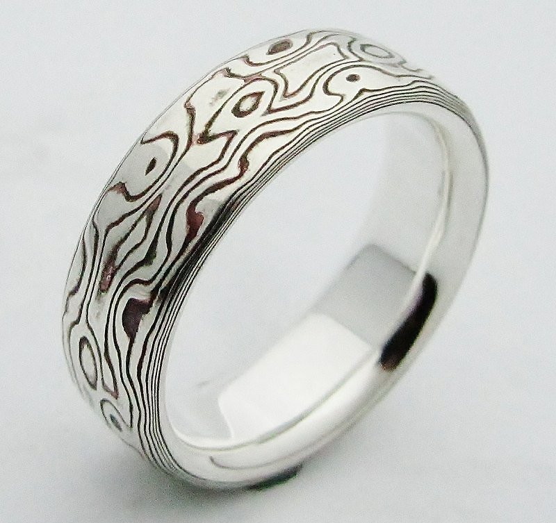 木目金戒指 (银铜材质) 木纹金 (可另订对戒) - 对戒 - 其他金属 多色