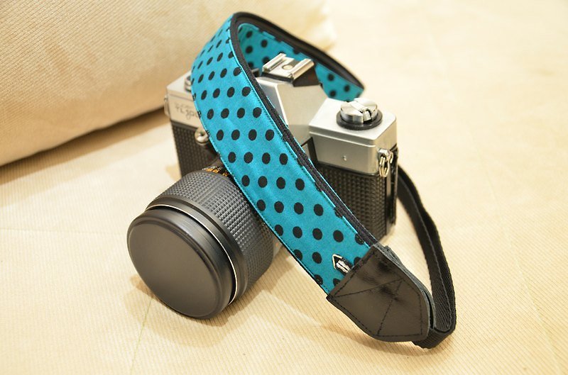 蓝绿底黑点 减压背带 相机背带 乌克丽丽   Camera  Strap - 相机背带/脚架 - 其他材质 
