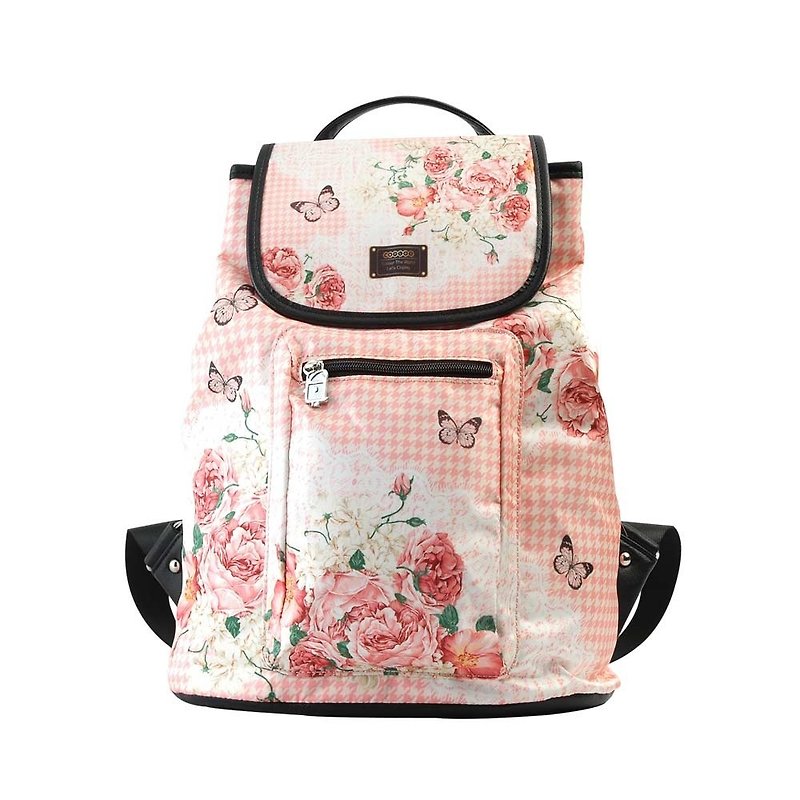 千鸟玫瑰 | 双肩背包 | 后背包  | 侧背包  | 旅行包 - 后背包/双肩包 - 其他材质 粉红色