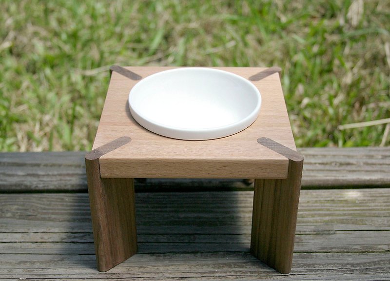 【毛家私】4角餐架 单碗-S号, H12cm - 碗/碗架 - 木头 
