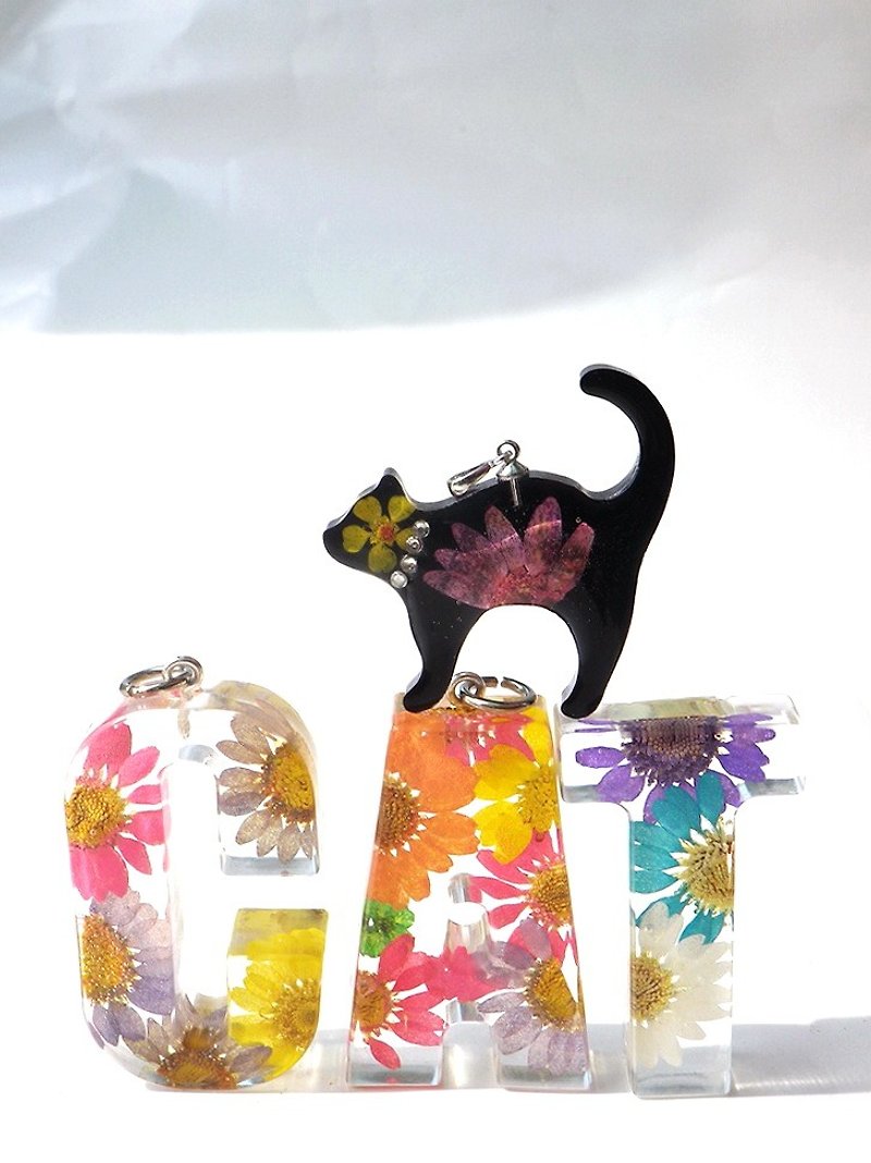 Anny's workshop手作押花饰品，高傲的猫 项链 - 项链 - 塑料 