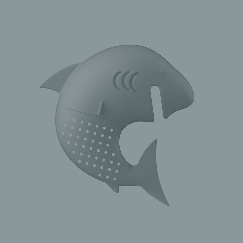 Shark 鲨鱼泡茶器 - 茶具/茶杯 - 硅胶 灰色