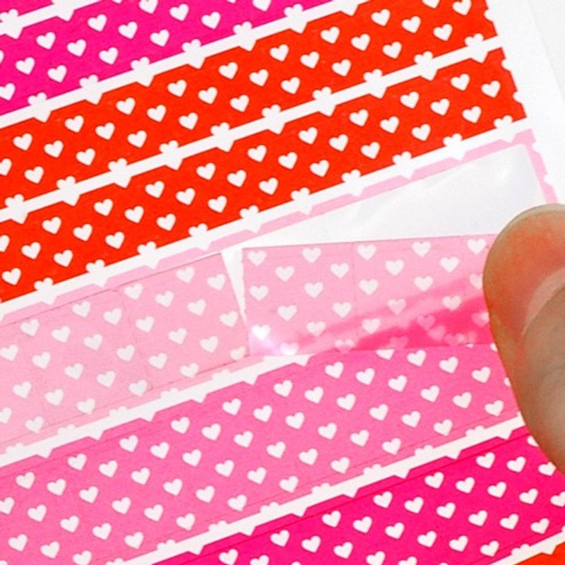 日本【LABCLIP】Free cut sticker 手帐标签贴纸-爱心 - 贴纸 - 防水材质 