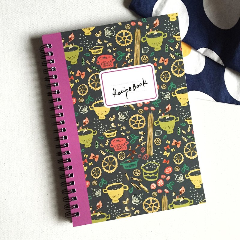 食谱笔记本 Recipe notebook 料理 煮饭 下厨 厨房 意大利面 - 笔记本/手帐 - 纸 咖啡色