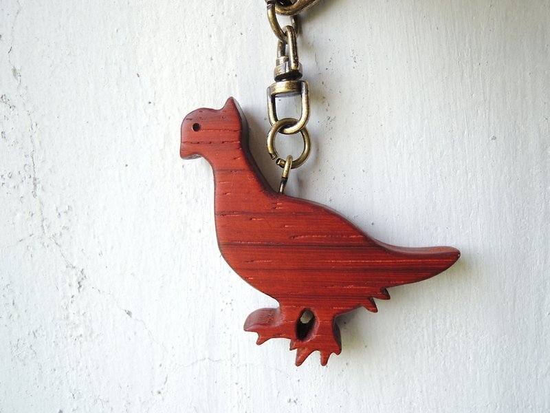 定制-造型木头钥匙圈 - 吊饰 - 木头 红色