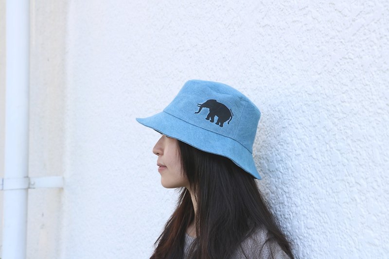 MaryWil百搭渔夫帽-牛仔大象 - 帽子 - 其他材质 蓝色