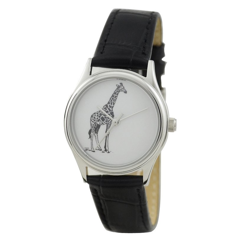 女庄长颈鹿手表(黑白)  - 女表 - 其他金属 白色