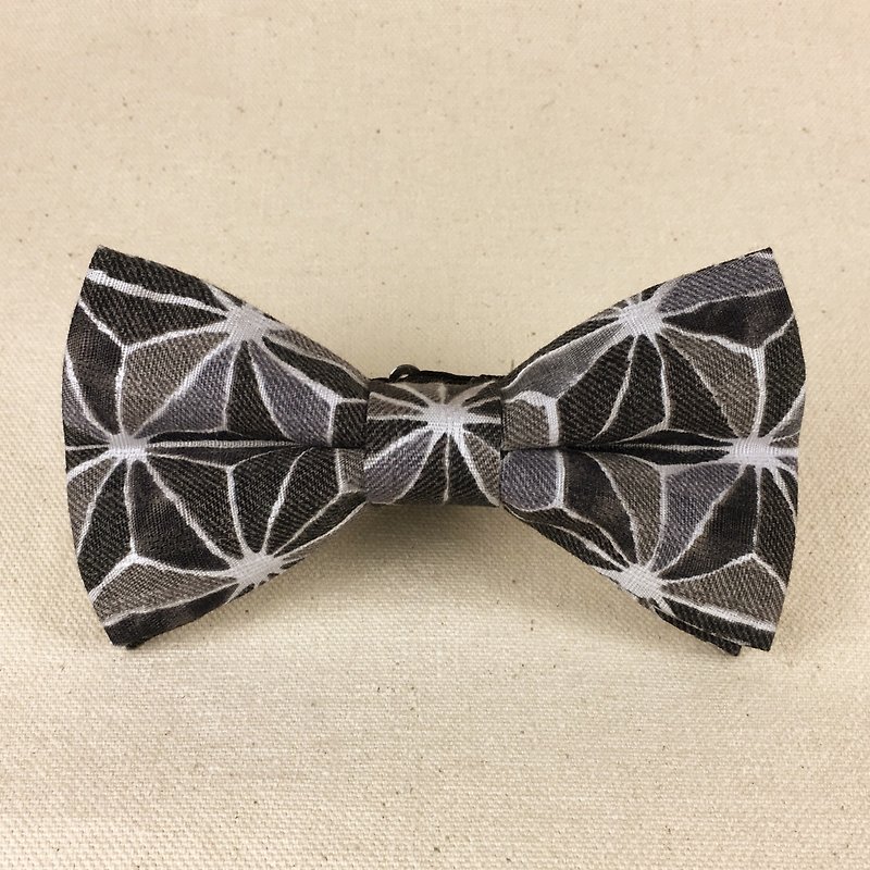 Mr.Tie 手工缝制领结 Hand Made Bow Tie 编号138 - 领带/领带夹 - 棉．麻 灰色