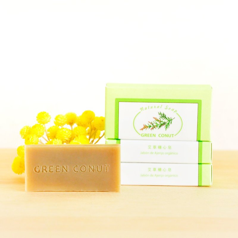 绿果  艾草稳心皂-30g-安抚放松 - 肥皂/手工皂 - 植物．花 卡其色