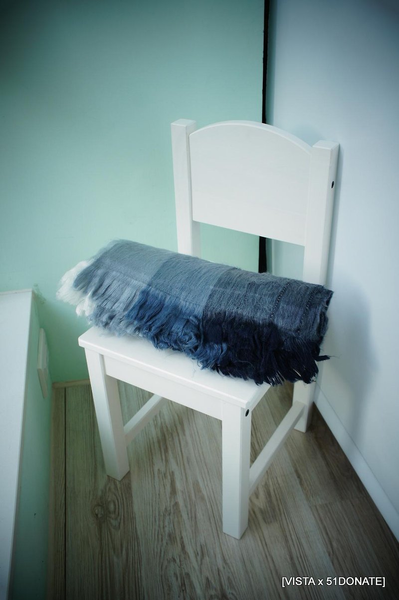 Vista[见闻]，南美洲，手作羊驼披肩 (2014 Winter) - 丝巾 - 其他材质 蓝色